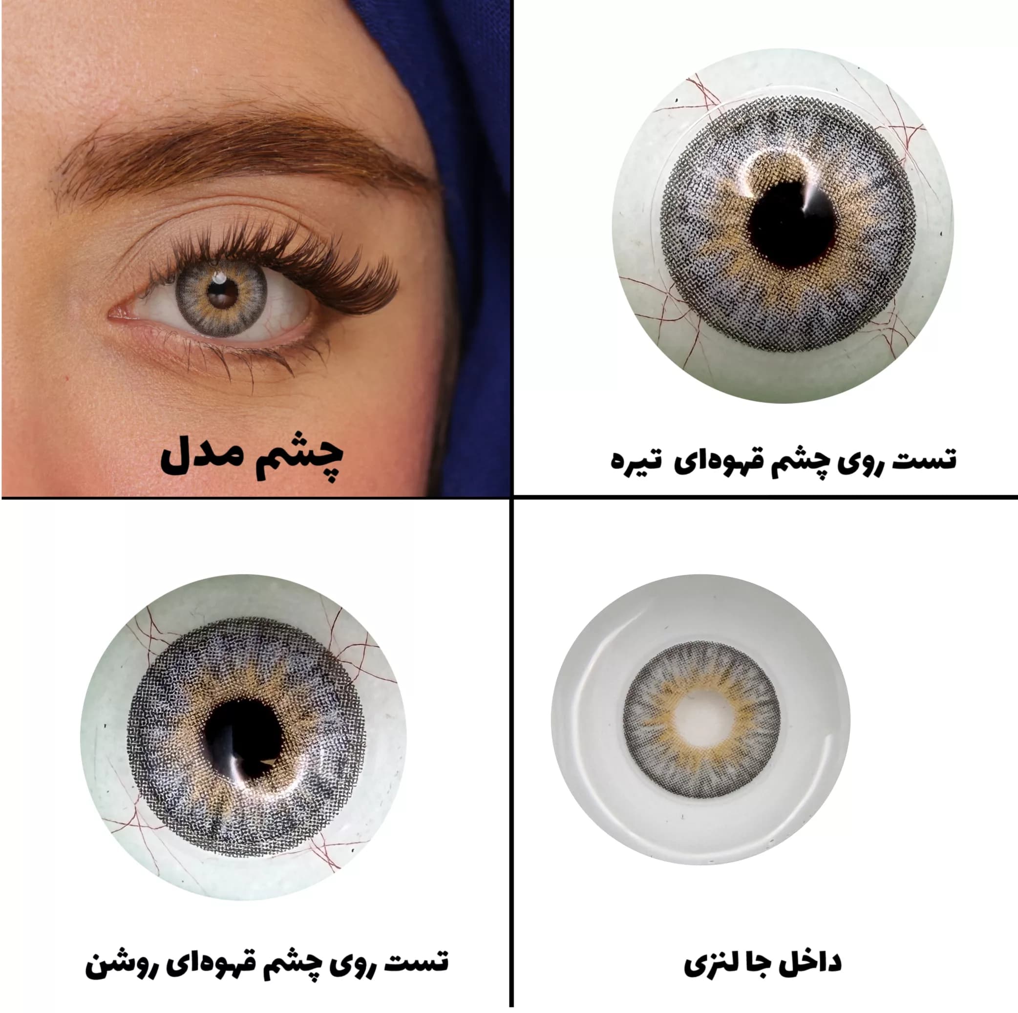 لنز چشم رویال ویژن مدل PLATINIUM کد 33 رنگ طوسی — تصویر ۶