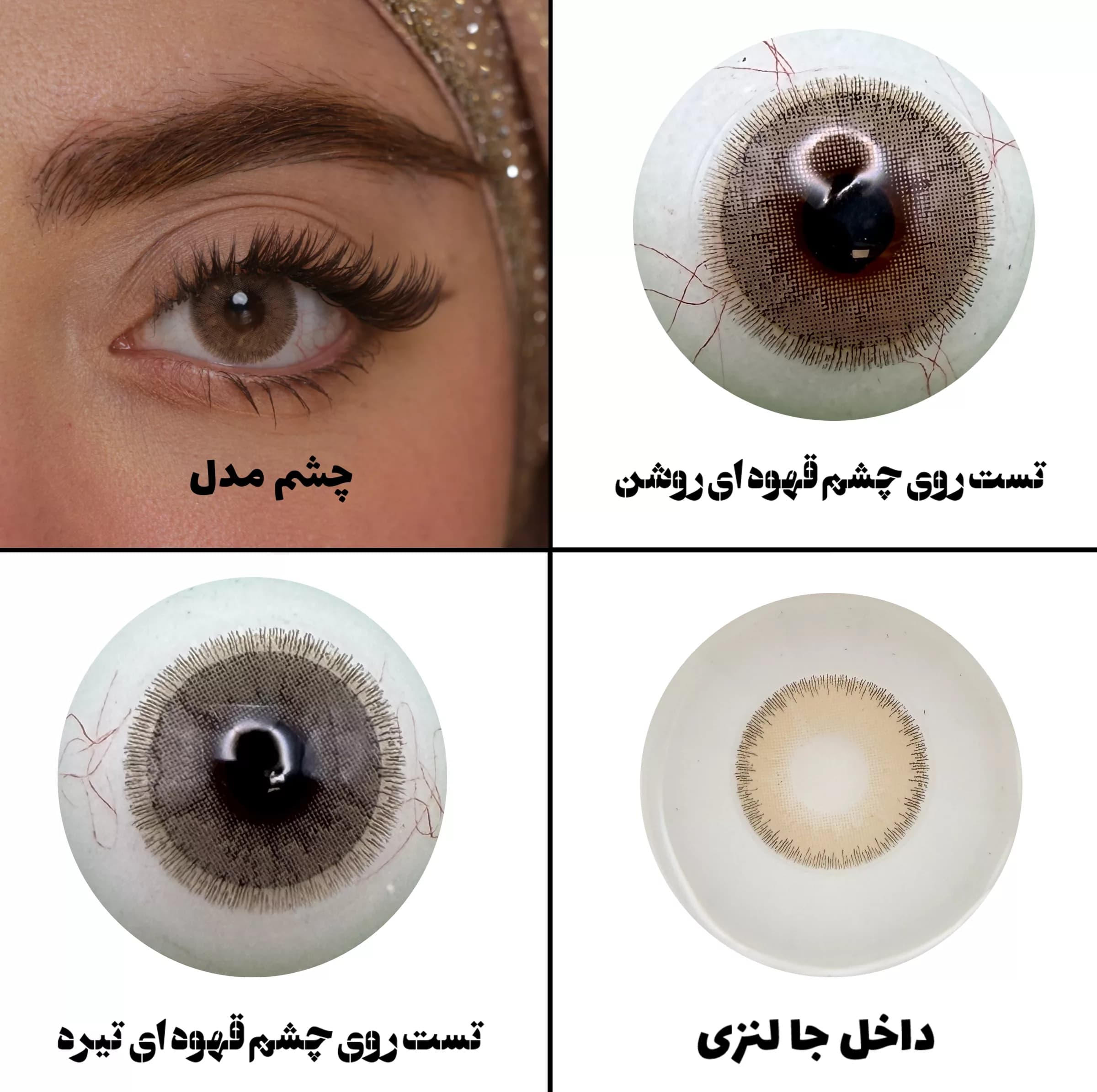 لنز چشم رویال ویژن مدل LUXURY BR کد 36 رنگ قهوه ای طبیعی دوردار — تصویر ۵