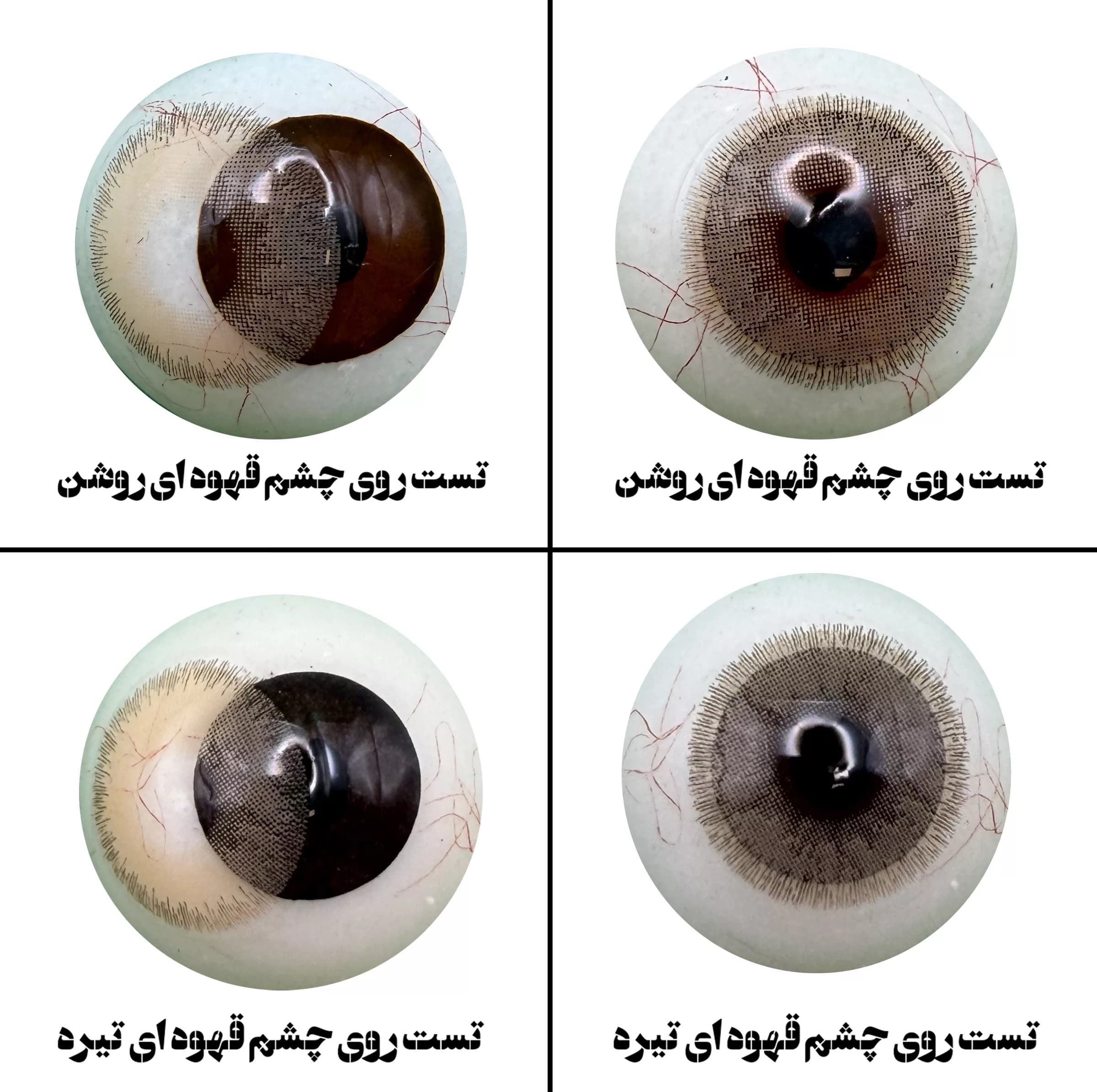لنز چشم رویال ویژن مدل LUXURY BR کد 36 رنگ قهوه ای طبیعی دوردار — تصویر ۴