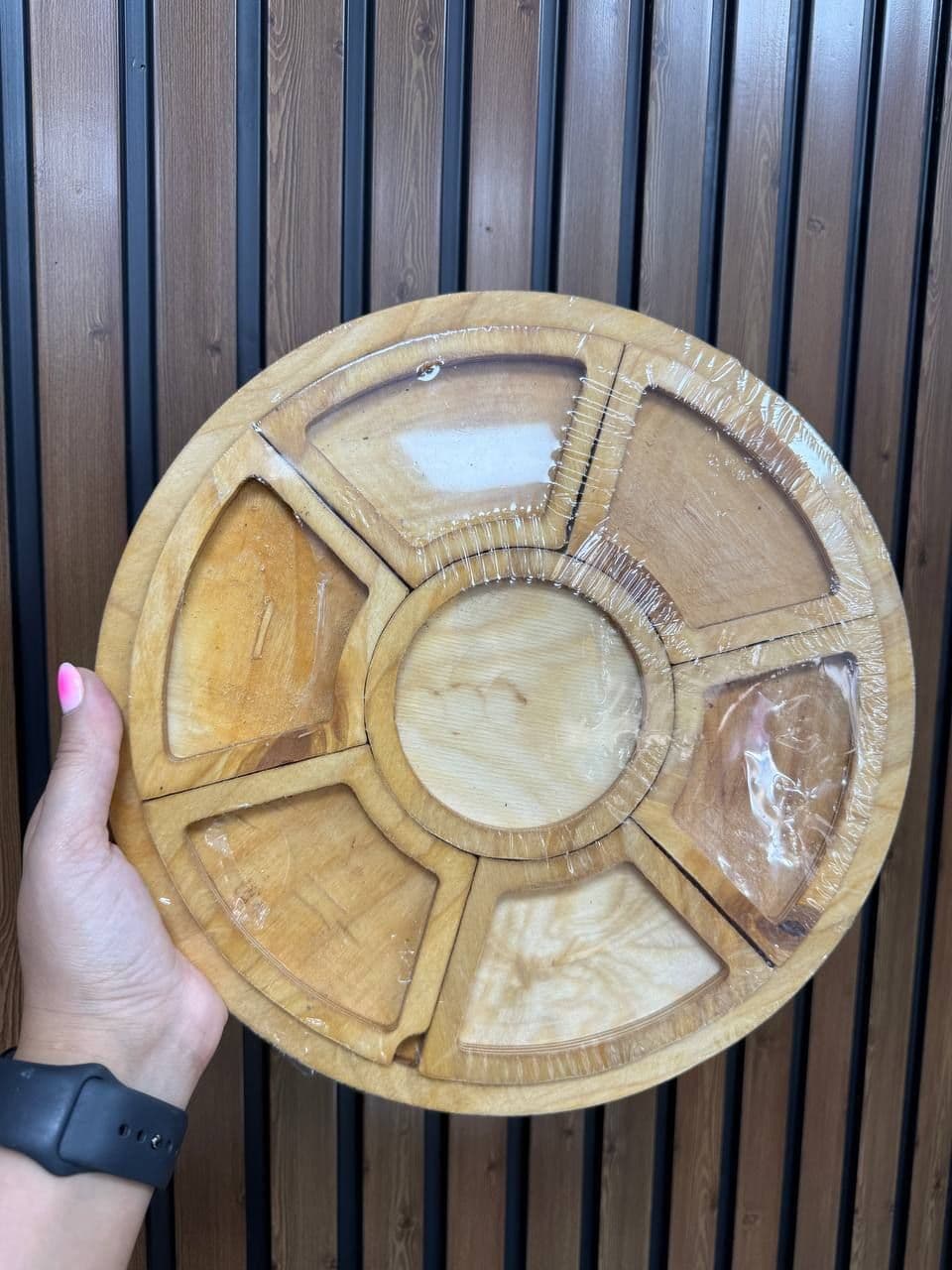 اردو خوری 7 خانه چوبی سینی دار کد 327