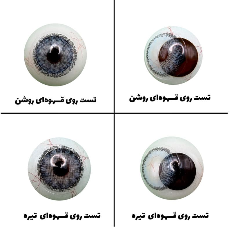لنز چشم رویال ویژن مدل DREAM کد 28 رنگ آبی طبیعی دوردار — تصویر ۱۱