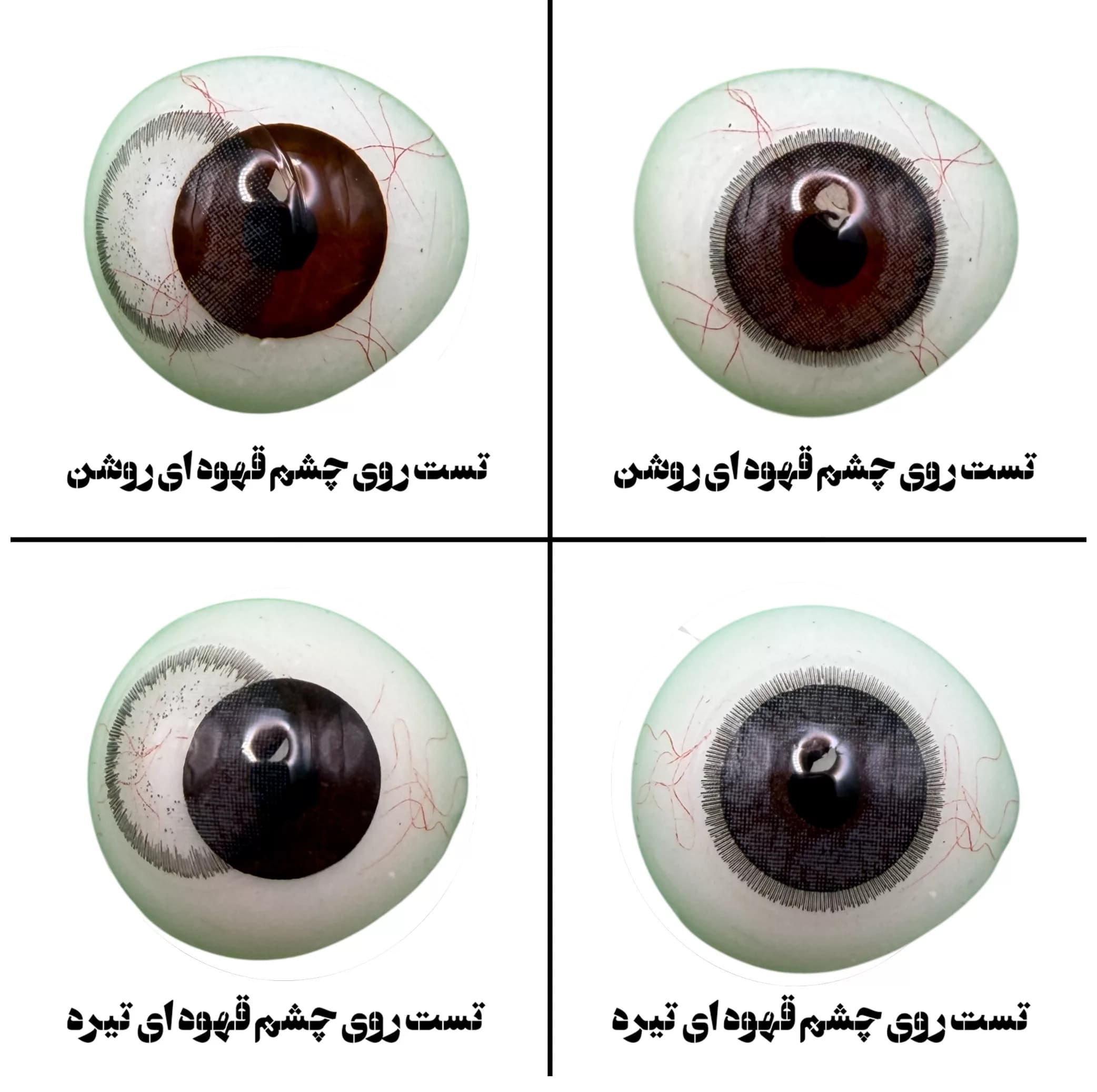 لنز چشم بیوتی مدل 07 کد NQB210 رنگ طوسی بنفش دوردار — تصویر ۴