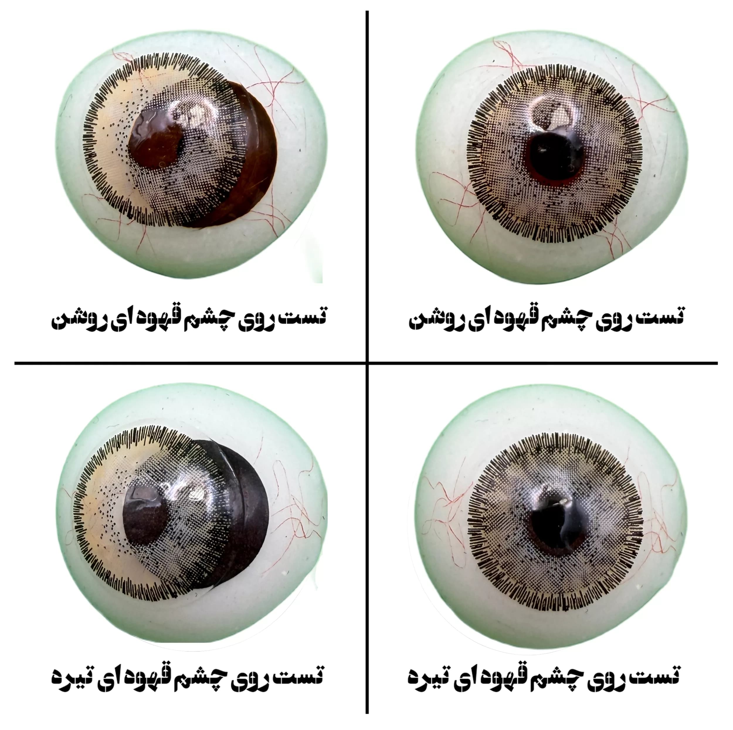 لنز چشم یونیک فصلی مدل VALEN رنگ طوسی عسلی دوردار — تصویر ۶