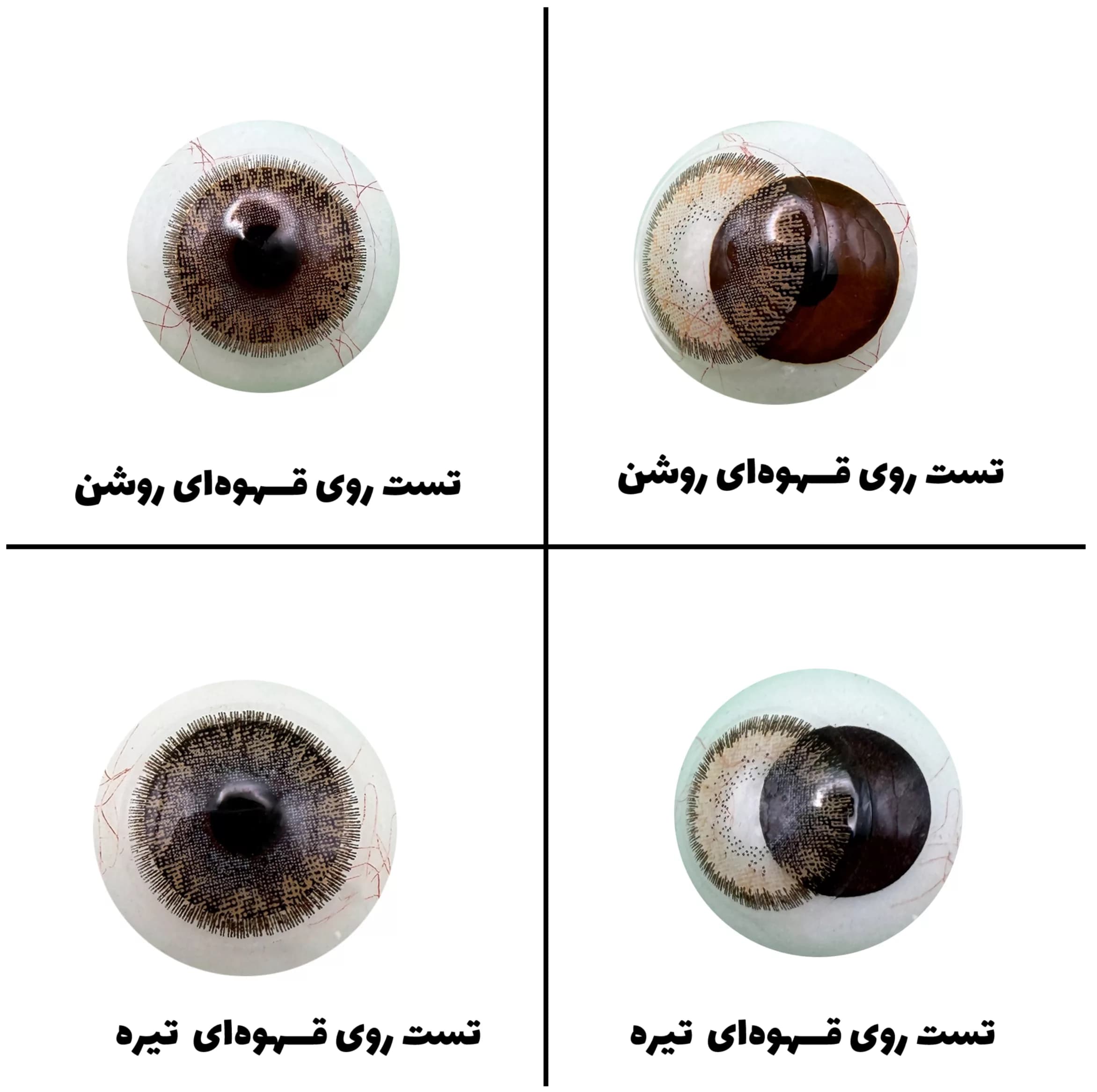 لنز چشم رویال ویژن مدل LUMIRERE HAZEL کد 11 رنگ طوسی عسلی دوردار — تصویر ۵