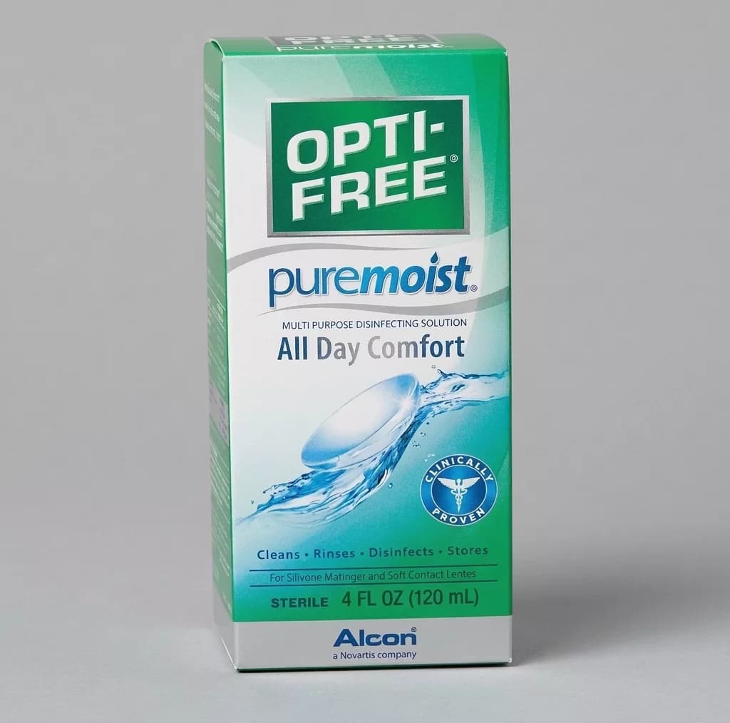 محلول شستشوی لنز اپتی فری مدل pure moist حجم 120 میلی لیتر — تصویر ۲