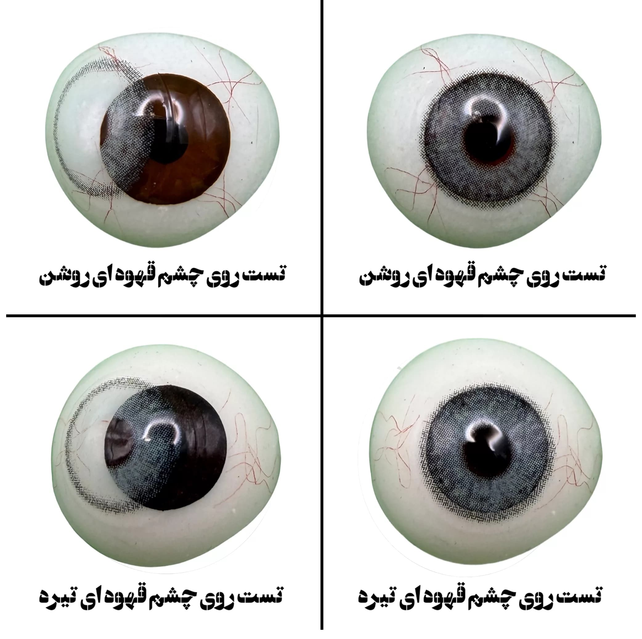 لنز چشم هرا گریس تمیم کانتکت لنز مدل BRILLIANT کد 40 رنگ طوسی آبی طبیعی دور دار — تصویر ۳