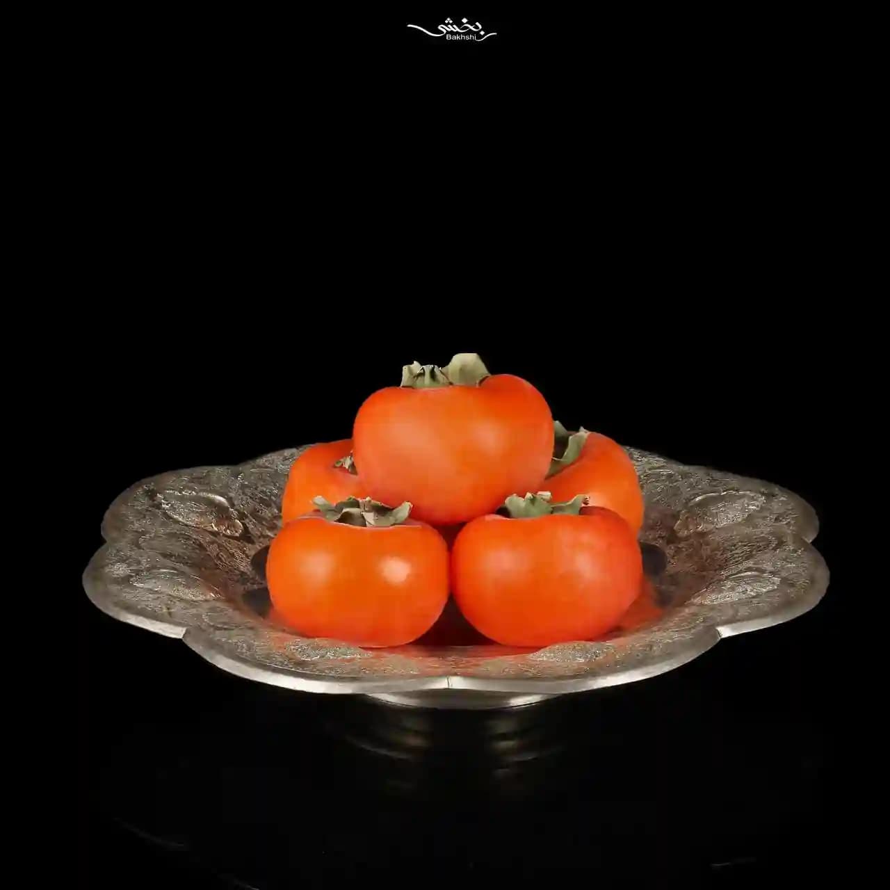 شیرینی خوری نقره قلم ترنج — تصویر ۳