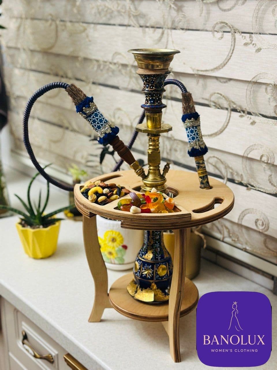 استند قلیان چوبی کد 260