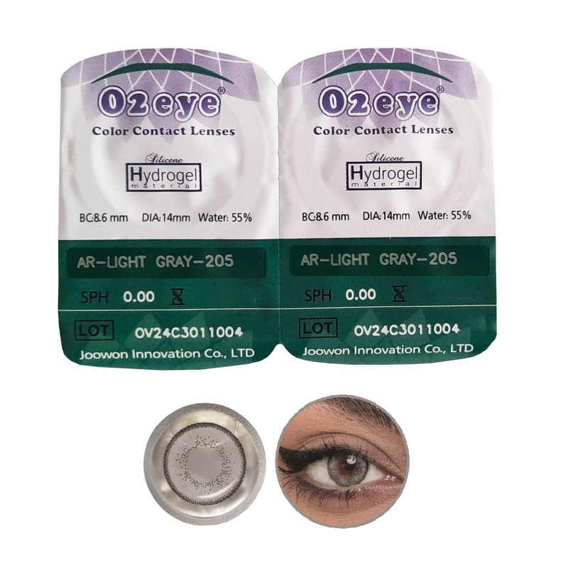 لنز چشم 02آی مدل Hydrogel شماره 205 رنگ طوسی — تصویر ۴