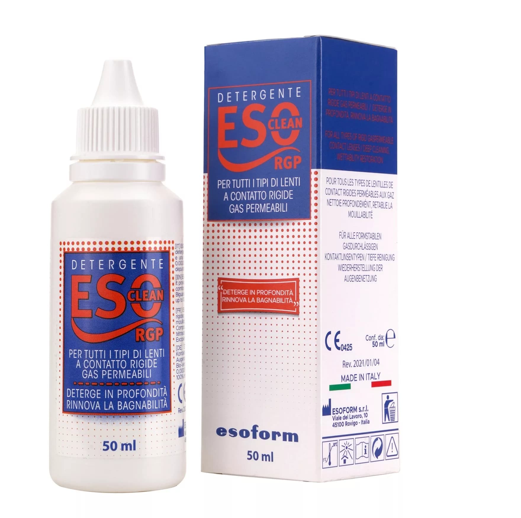 محلول شستشو لنز هارد اسوفرم مدل ESOCLEAN به حجم 50 میلی لیتر — تصویر ۲
