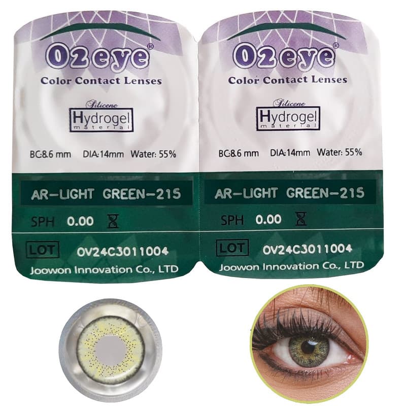 لنز چشم 02آی مدل Hydrogel شماره 215 رنگ سبز — تصویر ۴