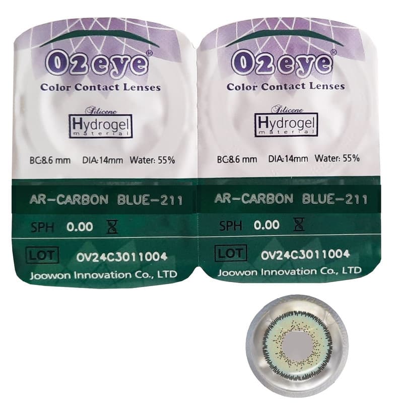 لنز چشم 02آی مدل Hydrogel شماره 211 رنگ سبز آبی — تصویر ۴
