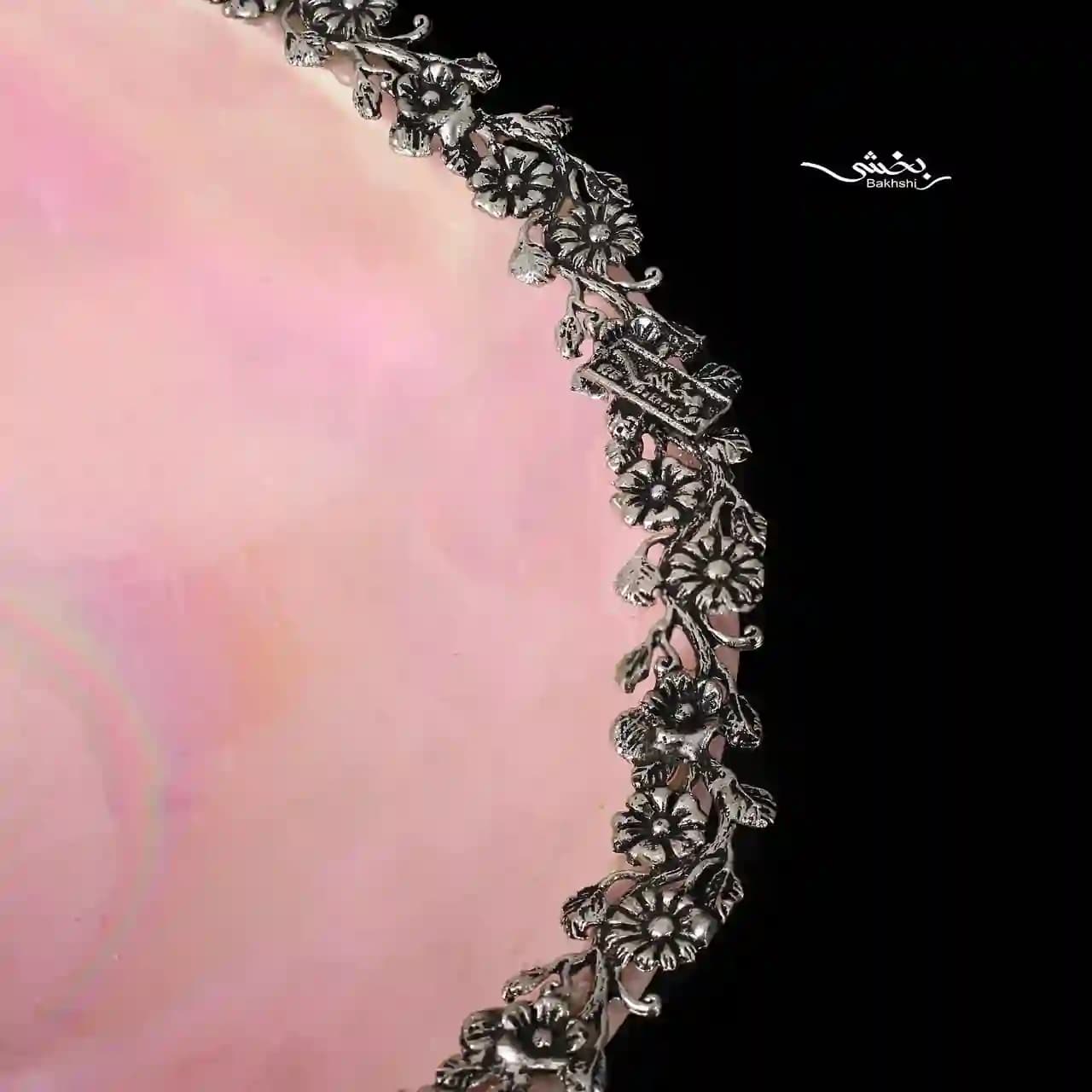 کاسه سرامیک نقره شکوفه صورتی — تصویر ۲