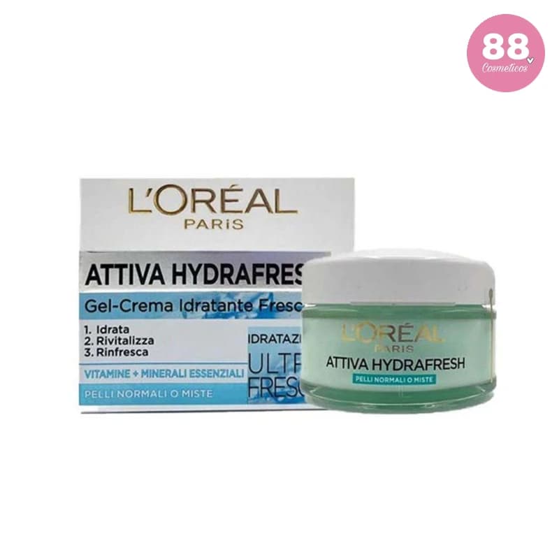 ژل کرم آبرسان سه کاره لورال مدل Active Hydrafresh