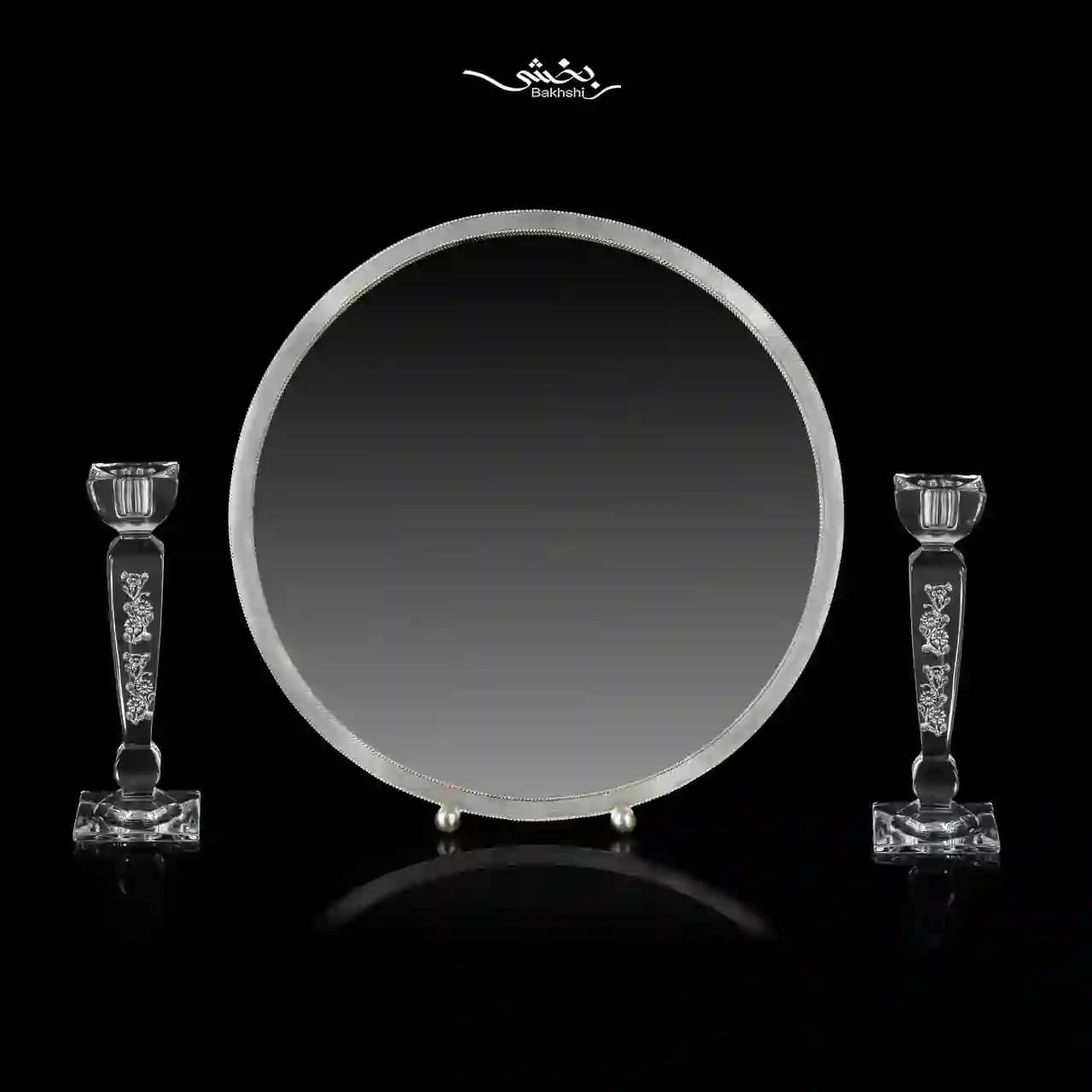 شمعدان کریستال و نقره شکوفه — تصویر ۲