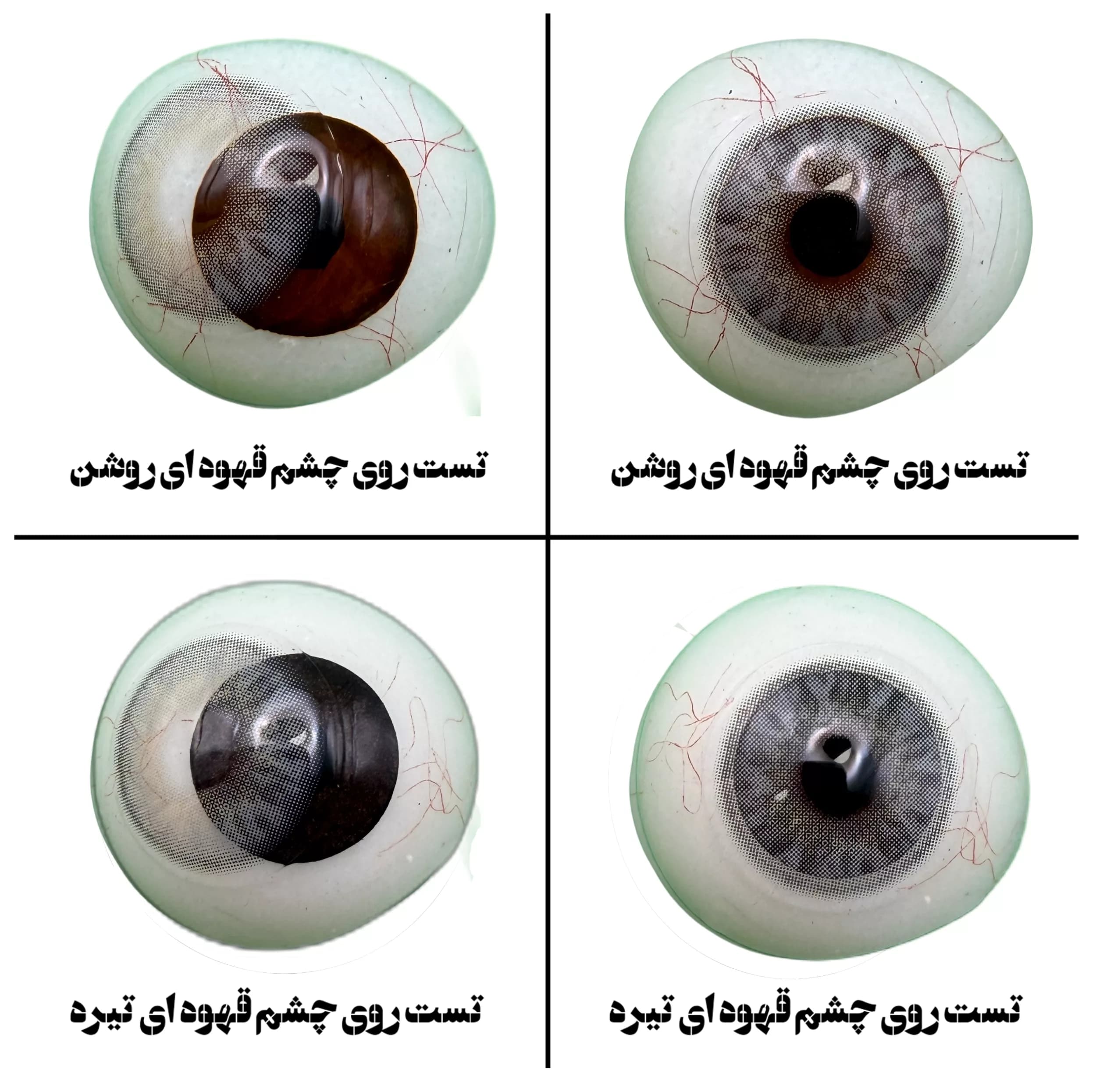 لنز چشم رز مدل ALIS رنگ طوسی با ته مایه عسلی با دور ظریف — تصویر ۵