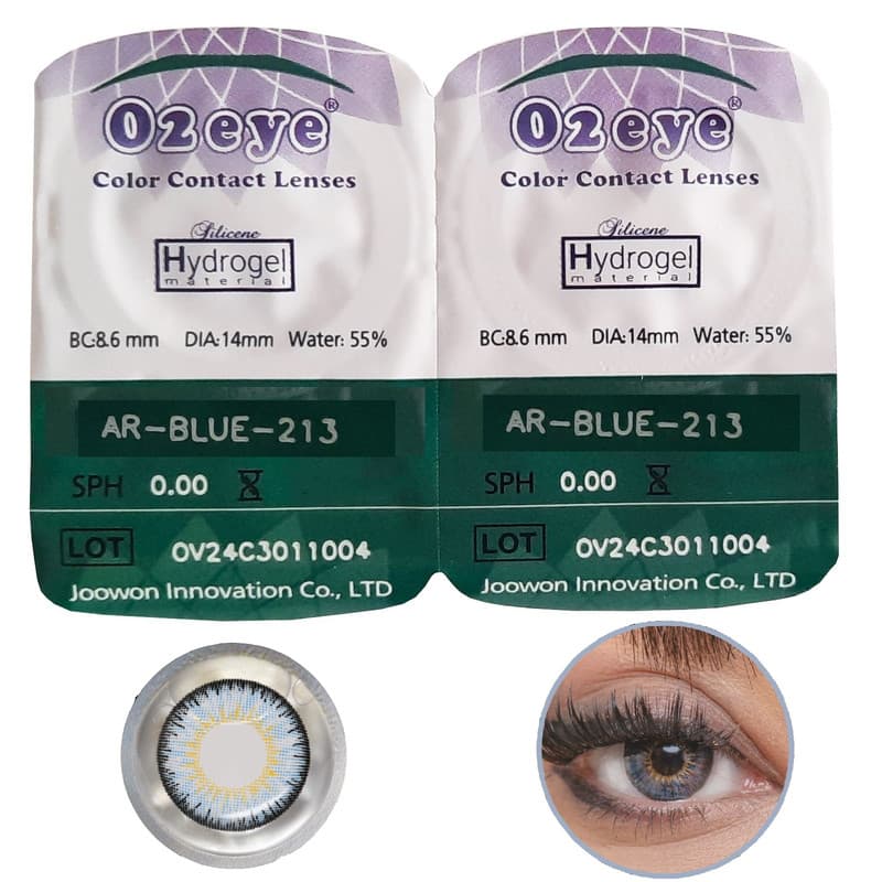 لنز چشم 02آی مدل Hydrogel شماره 213 رنگ آبی — تصویر ۴