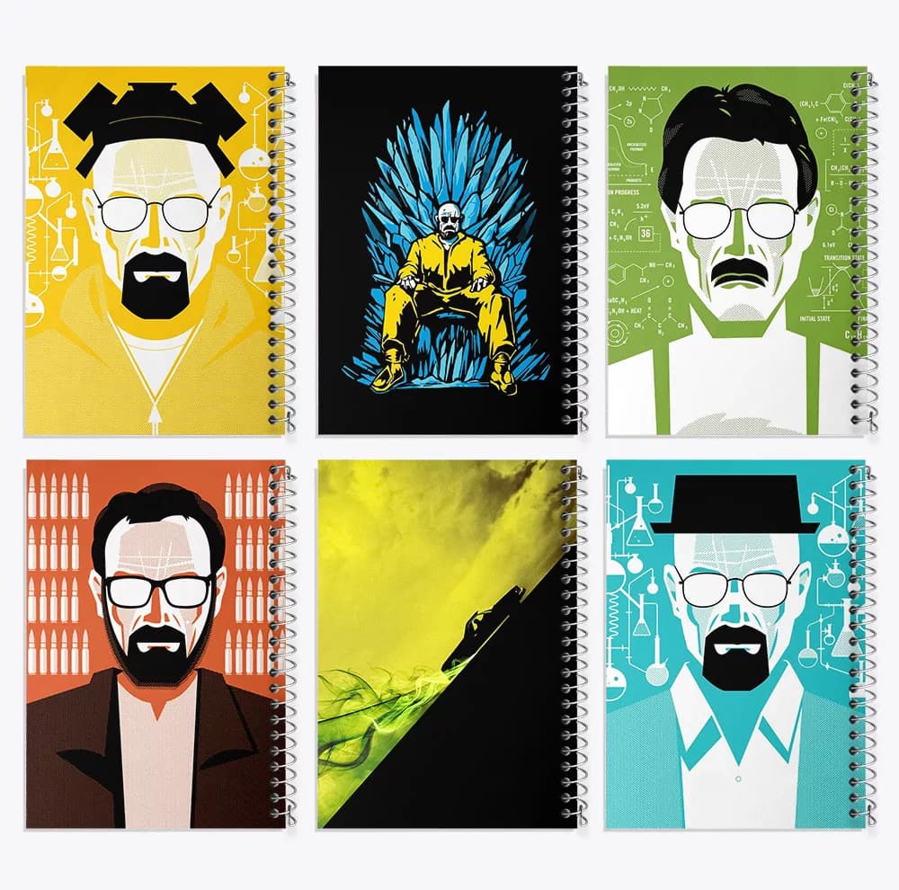 دفتر نقاشی 50 برگ خندالو طرح بریکینگ بد (Breaking Bad) کد 551 مجموعه 6 عددی
