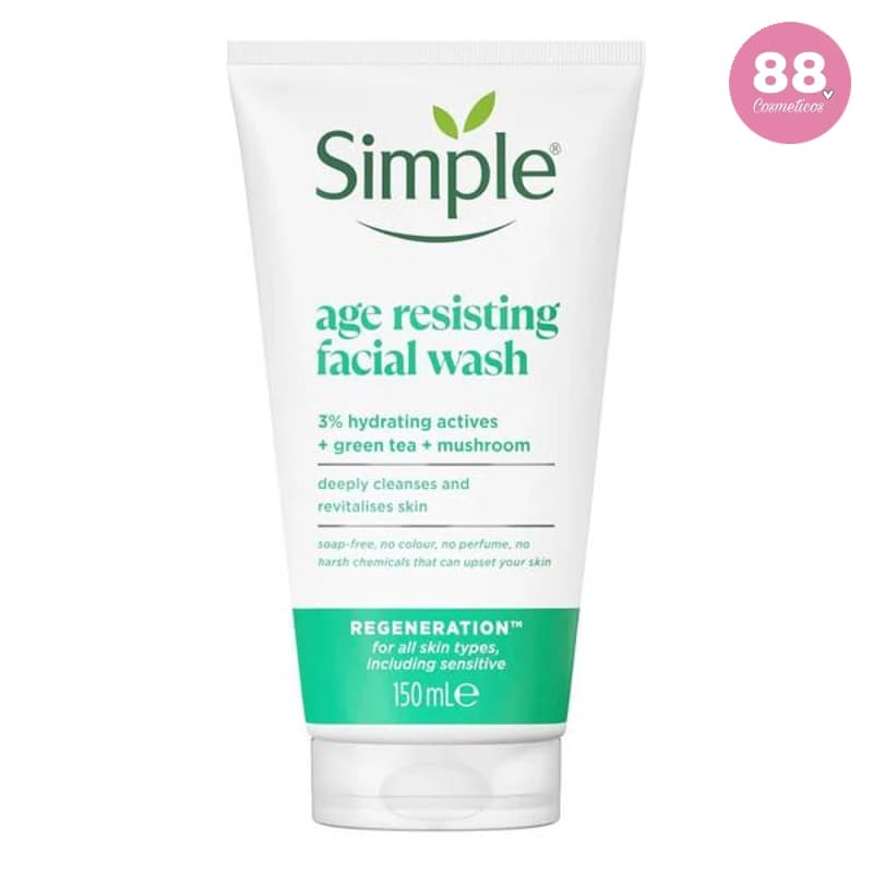 ژل شستشوی صورت ضد پیری سیمپل مدل Age Resisting