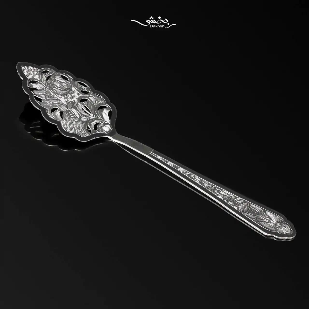 کفگیر کیک نقره قلم تبریز کد5