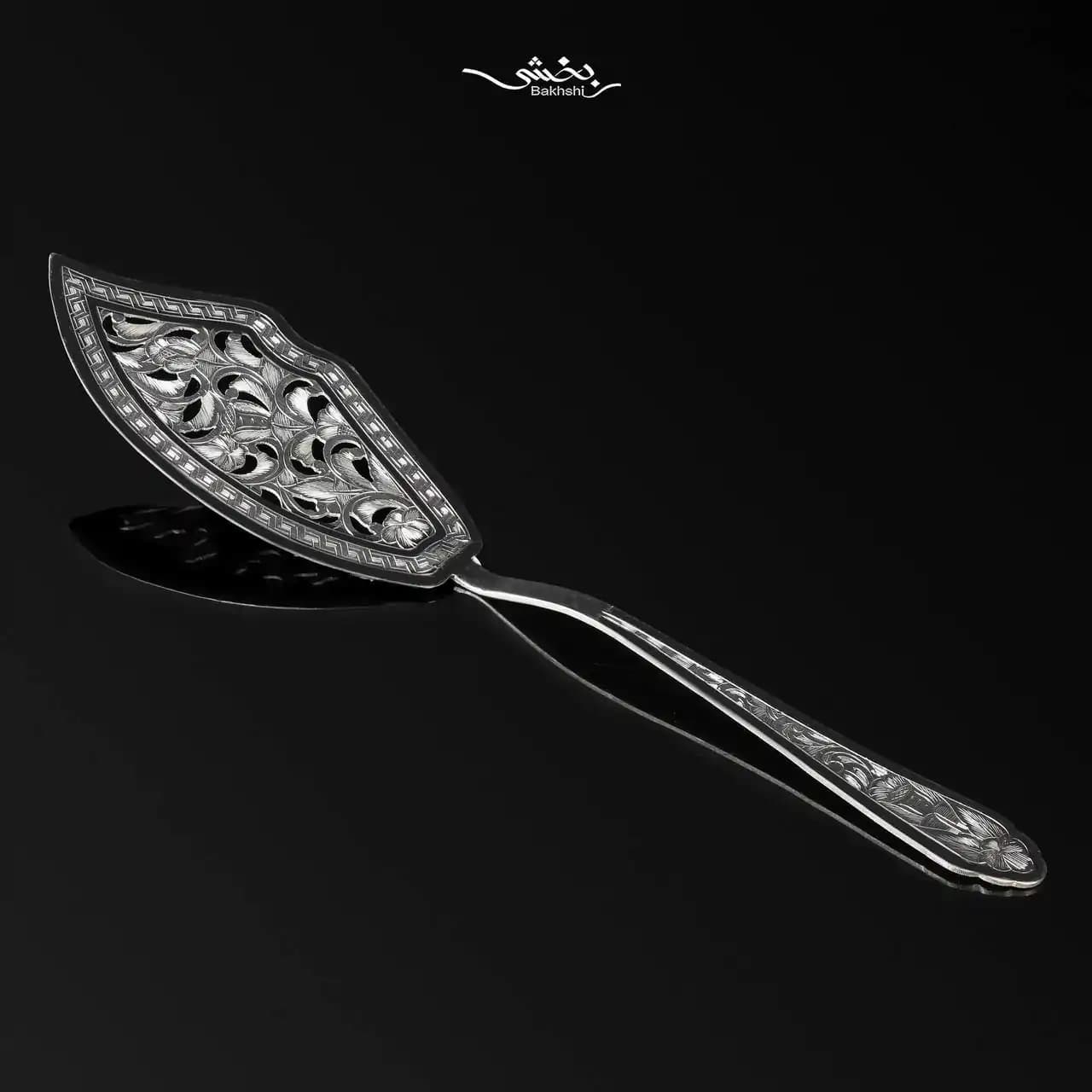کفگیر کیک نقره قلم تبریز کد4