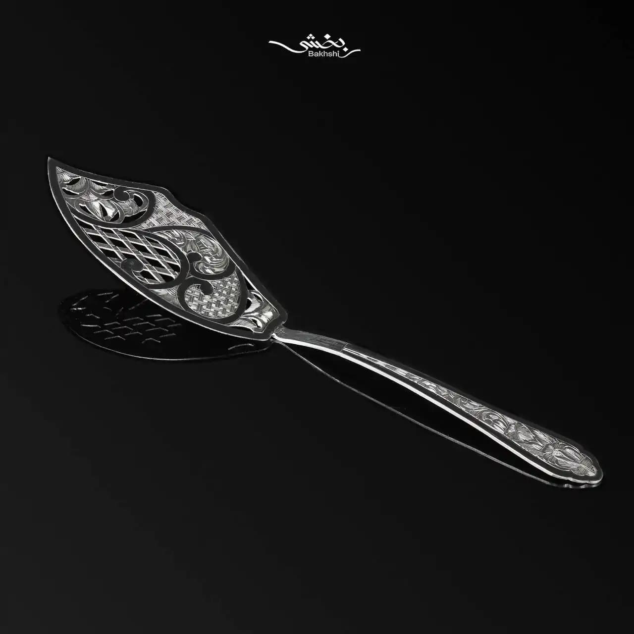 کفگیر کیک نقره قلم تبریز کد1