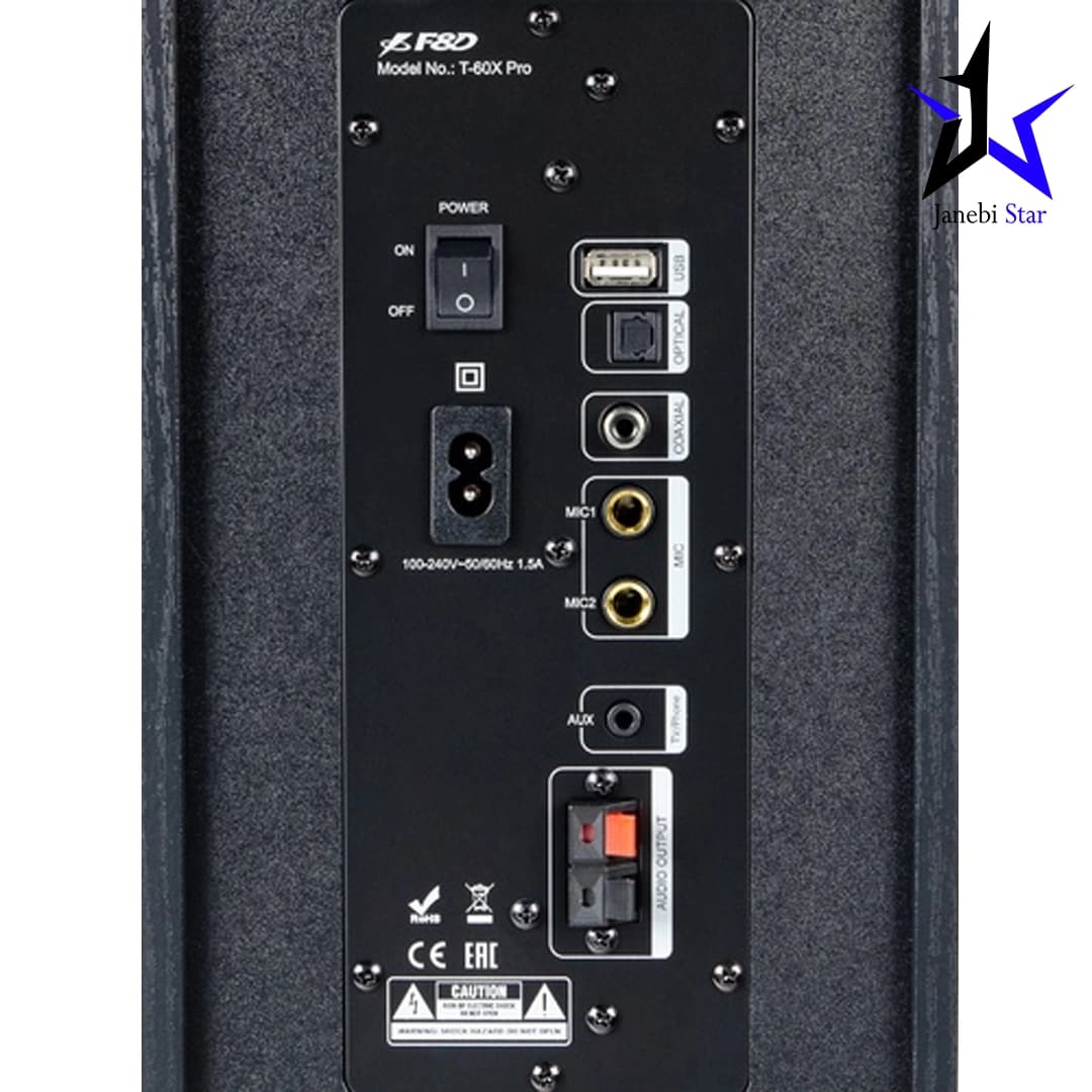 اسپیکر ایستاده بلوتوثی فندا مدل F&D T60X Pro — تصویر ۴