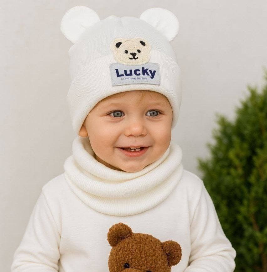 539 کلاه و شال خرسی بچگانه Lucky — تصویر ۵
