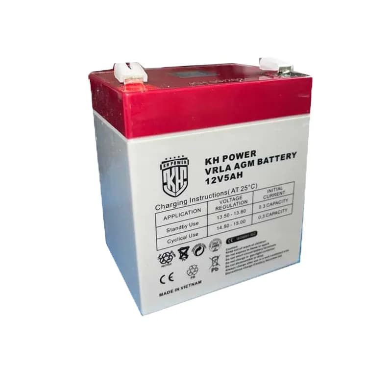 باتری موتور سیکلت ۱۲ ولت ۵ آمپر کوتاه کی اچ پاور KH POWER