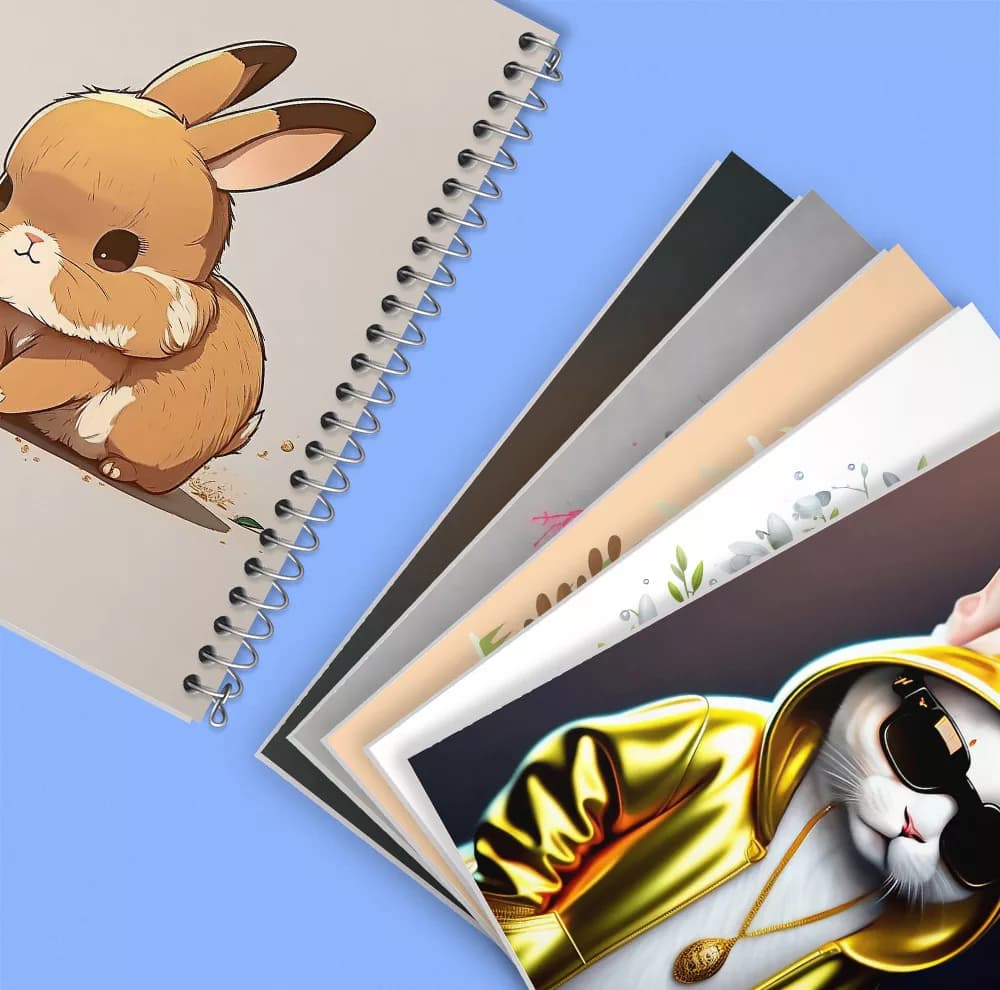 دفتر نقاشی 50 برگ خندالو طرح خرگوش کد 191 مجموعه 6 عددی — تصویر ۶