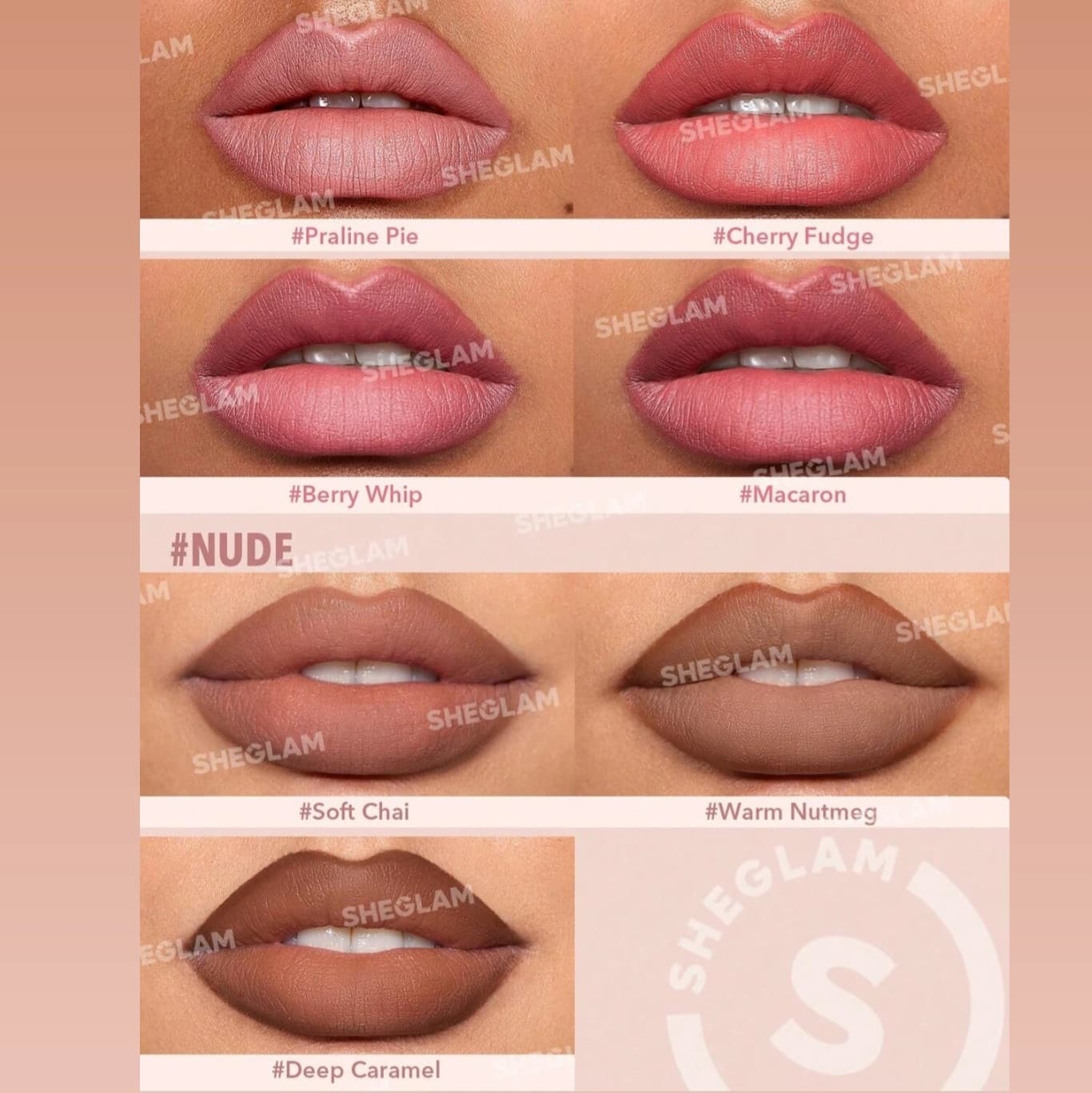 خط لب و رژلب دو سر مدل GLAM شیگلم — تصویر ۳