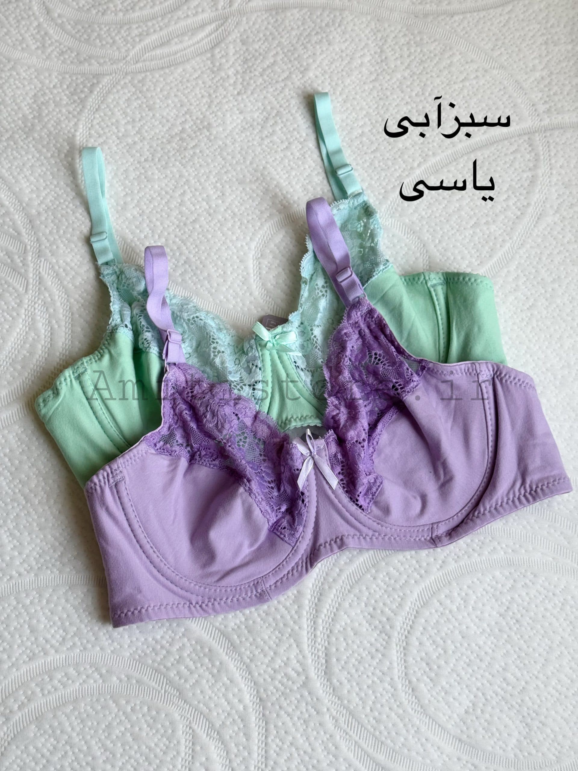 سوتین تک نخی دانتل رنگی کد 20880 — تصویر ۵
