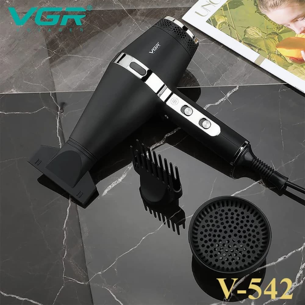 سشوار حرفه‌ای 2400 وات وی جی ار مدل 542 — تصویر ۳