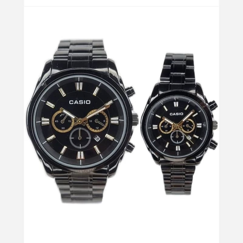 ساعت ست مردانه زنانه کاسیو Casio تمام مشکی