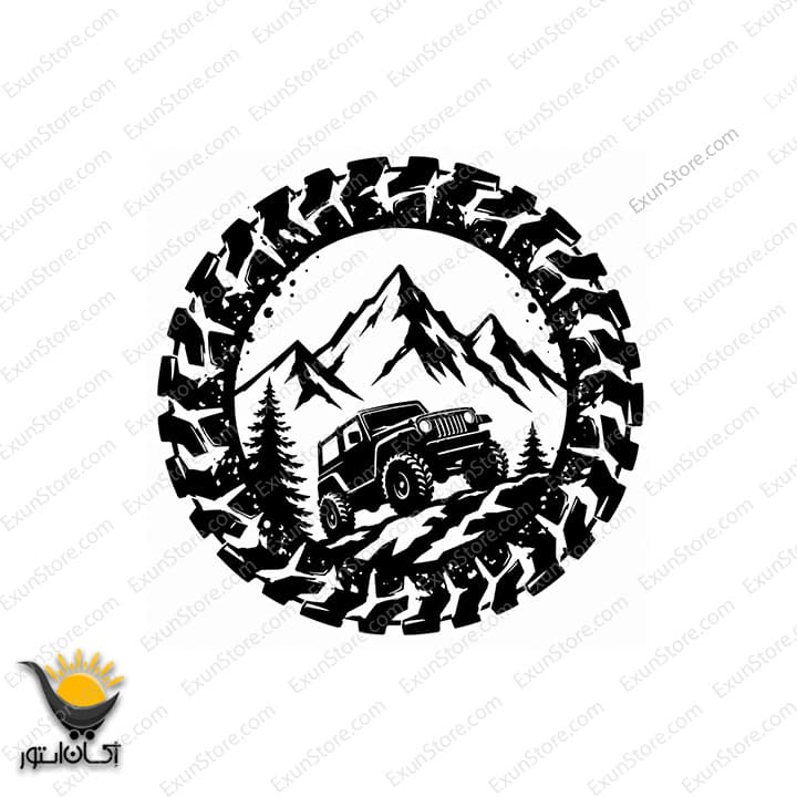 برچسب بدنه خودرو آفرودی مدل صخره