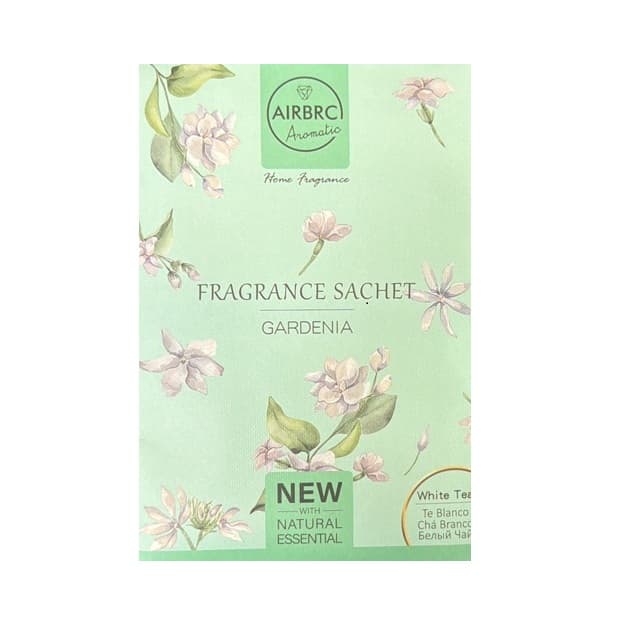 پودر خوشبو کننده کمد لباس,ماشین و رخت خواب ایربرک Airbrc رایحه Gardenia وزن 21 گرم