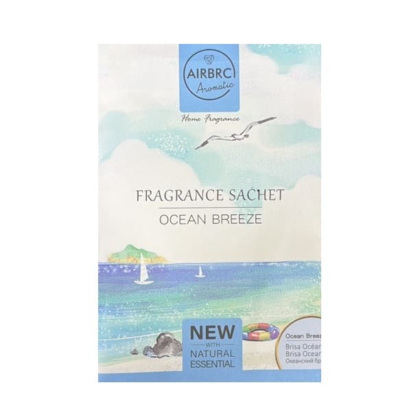 پودر خوشبو کننده کمد لباس,ماشین و رخت خواب ایربرک Airbrc رایحه Ocean Breeze وزن 21 گرم