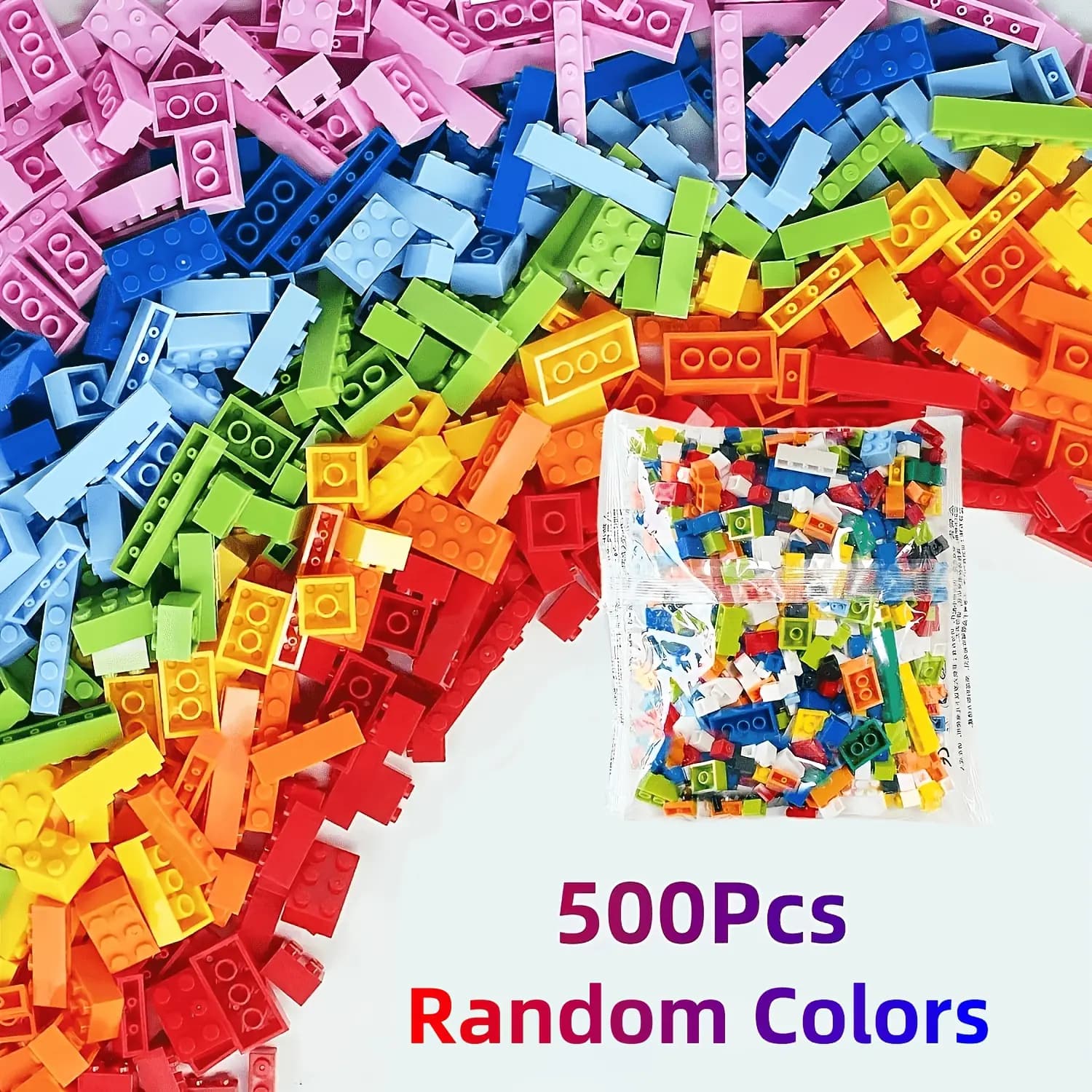اسباب‌بازی لگو 500/1000 تکه‌ای بلوک کلاسیک با رنگ‌های متنوع