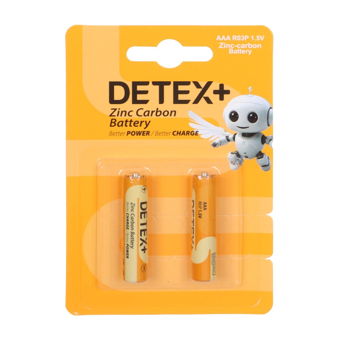 باتری نیم قلم Detex+ – AAA مدل Zinc Carbon R03P (بسته 2 عددی)