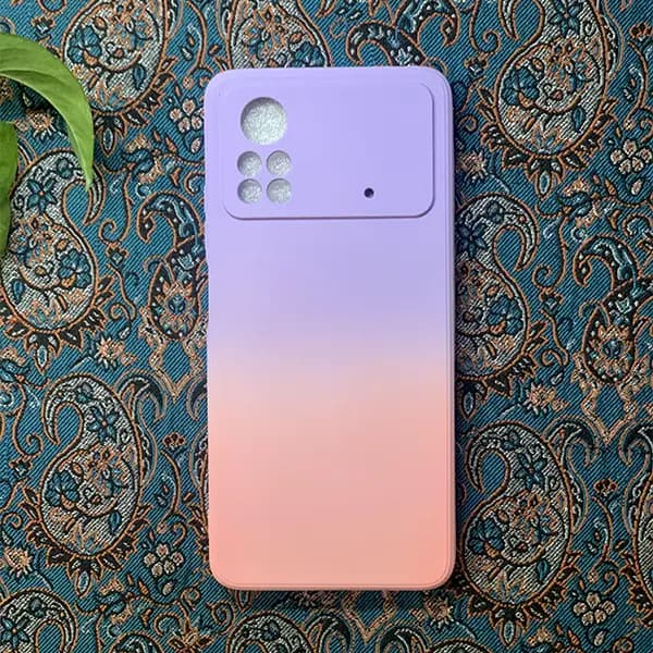 قاب سیلیکونی برای Xiaomi Poco X4 Pro بنفش گلبهی