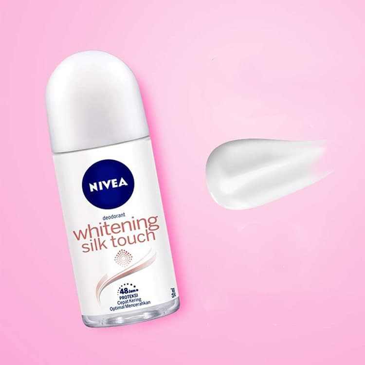 مام رولی نیوا Nivea زنانه روشن کنننده زیر بغل مدل Extra Bright Silk Touch حجم 50 میل — تصویر ۶