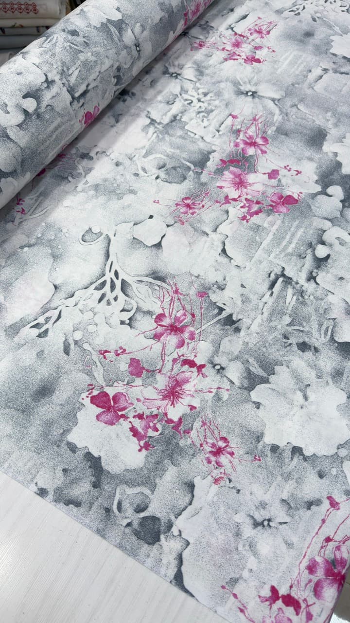 پارچه ملحفه کتان طرح مانیا 2 — تصویر ۳