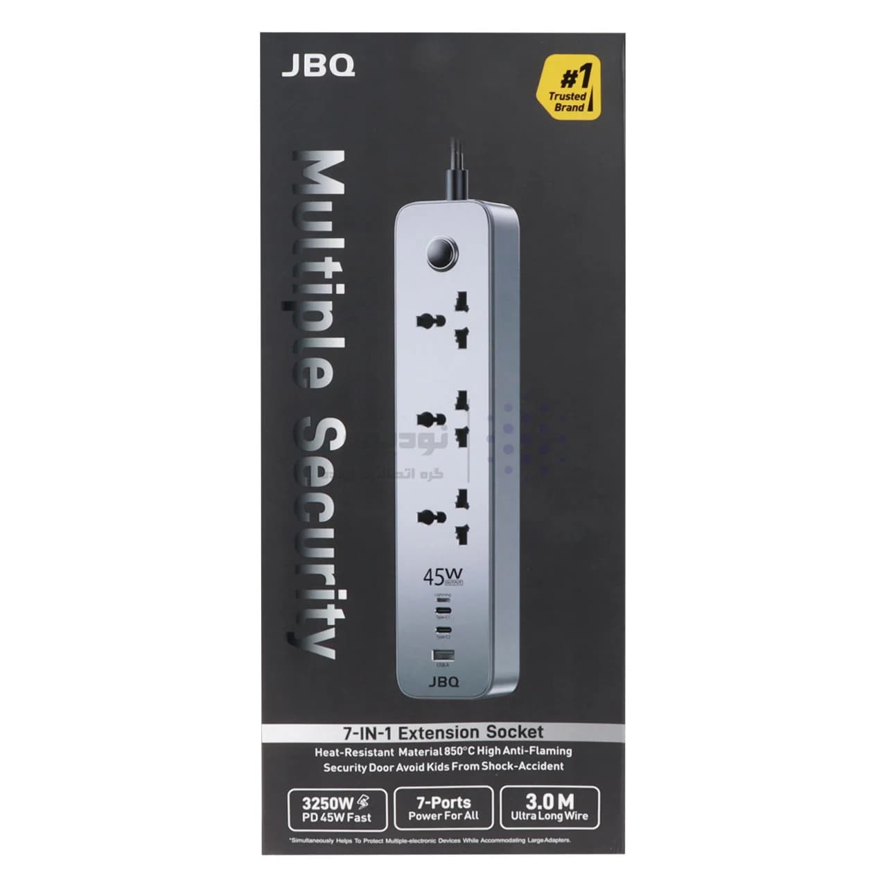 چندراهی برق JBQ مدل Multiple Security J725844 – مشکی (گارانتی یکساله رصاصی) — تصویر ۱۲