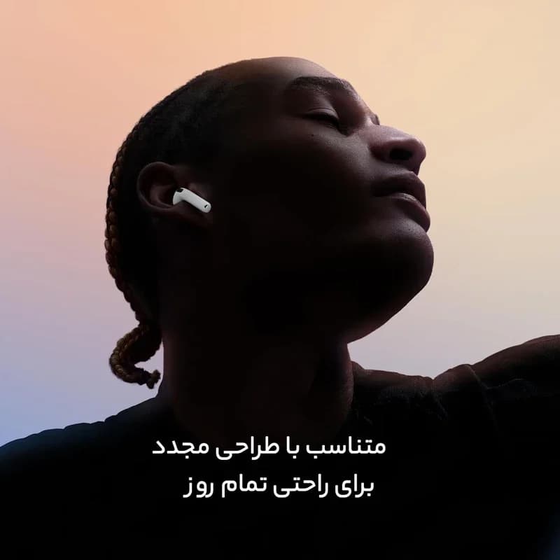 هدفون بلوتوثی اپل مدل AirPods 4 – فاقد قابلیت نویز کنسلینگ – اصل — تصویر ۷