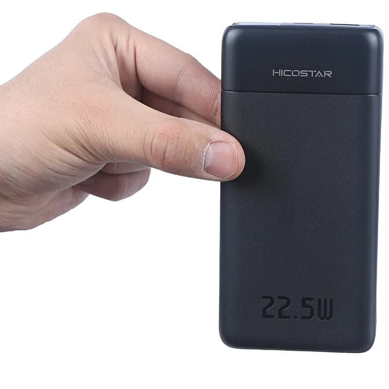 پاوربانک PD و فست شارژ Hicostar 22.5W 20000mAh مدل P222 — تصویر ۴