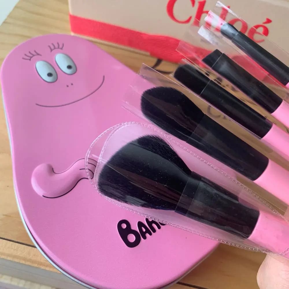 براش آرایشی طرح بارباپاپا مجموعه 5 عددی — تصویر ۲