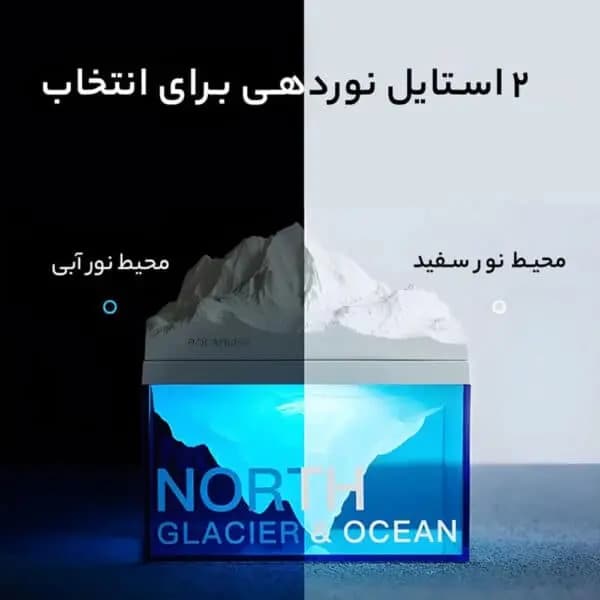 چراغ خواب اسپیکر دار دکوری طرح کوه یخ — تصویر ۶