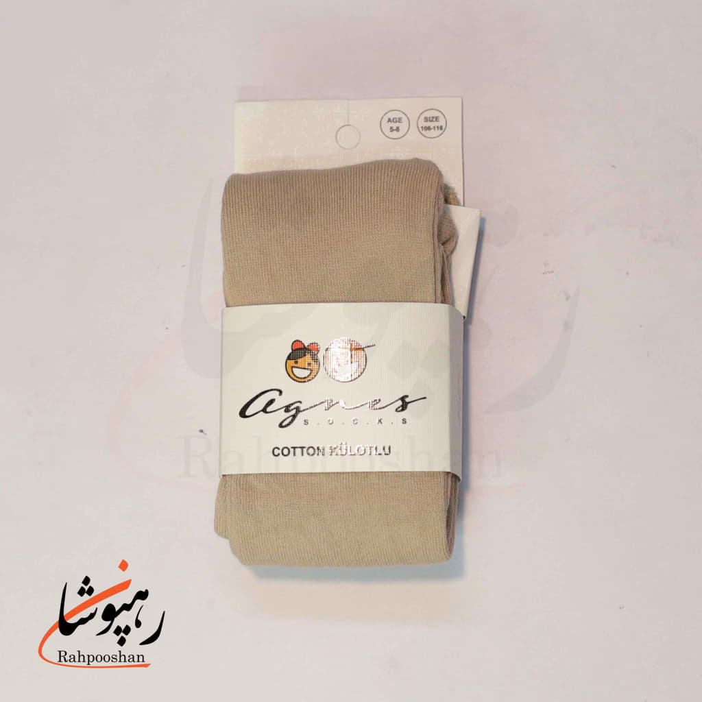 جوراب شلواری بچگانه رنگ نسکافه‌ای (1 عددی) — تصویر ۴