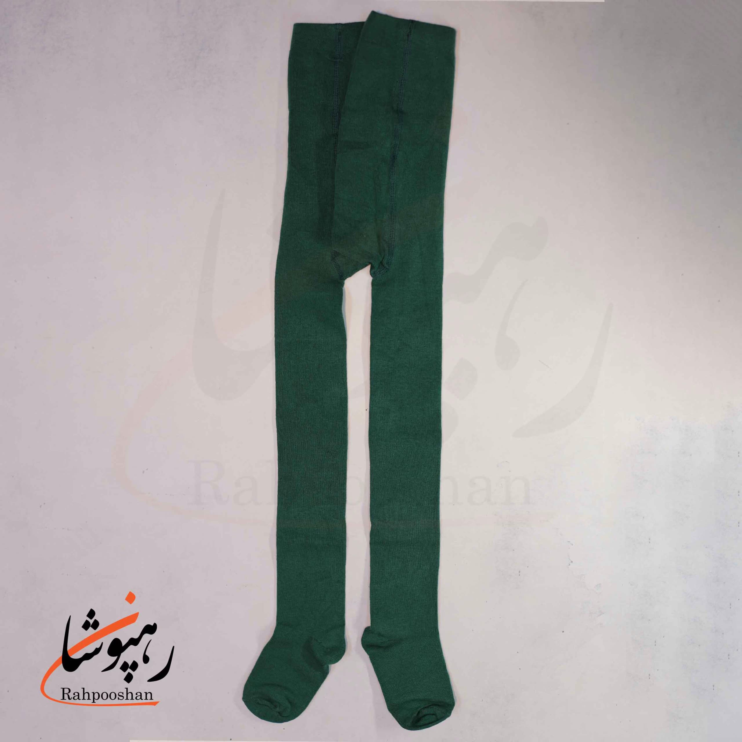 جوراب شلواری بچگانه رنگ سبز تیره (1 عددی) — تصویر ۴