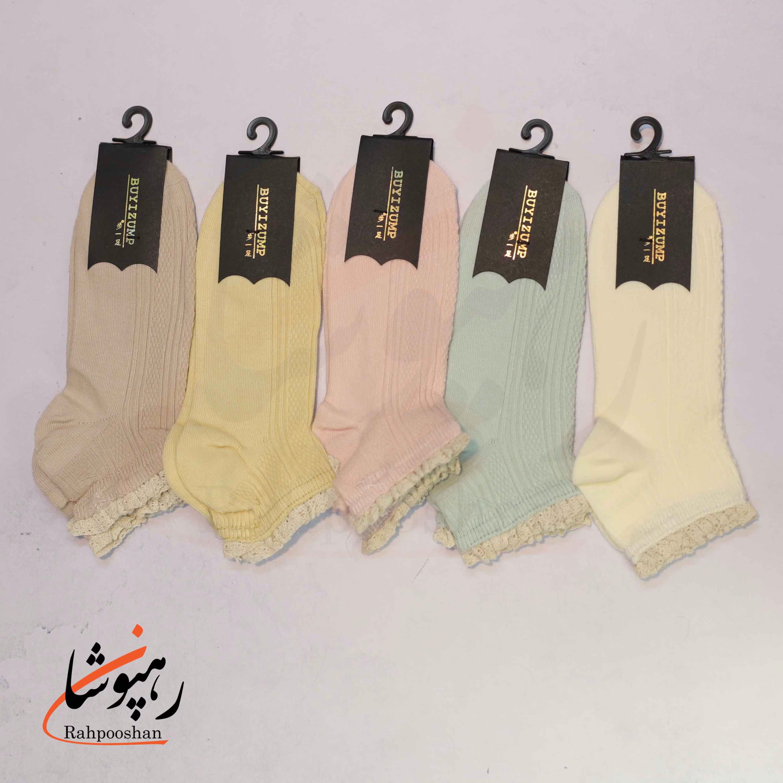 جوراب مچی گیپوری 5 رنگ روشن پاستیلی ( 10 عددی) — تصویر ۳